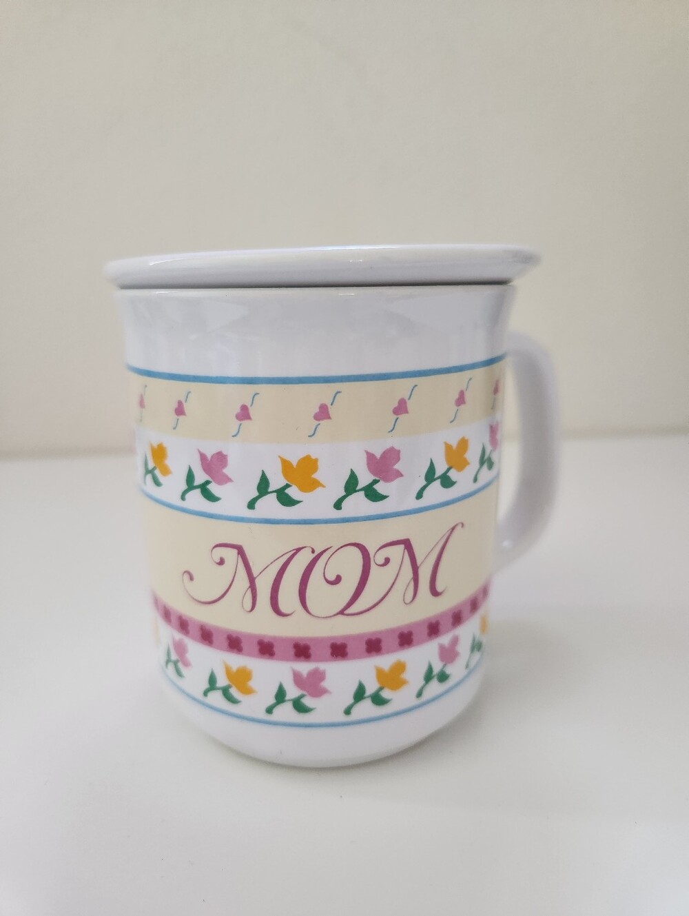 Vintage Giftco Moms Are The Nicest People Mug With Lid Floral Coffee Cup